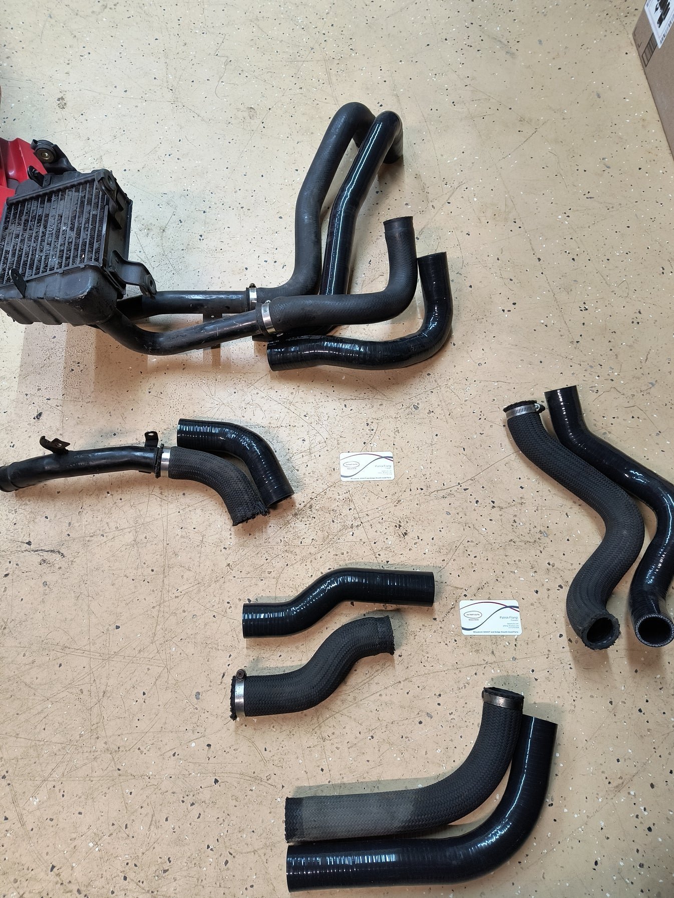 91-99 3000GT VR4 / Dodge Stealth TT Silicone Intercooler Hose Black Kit ** No Logo**